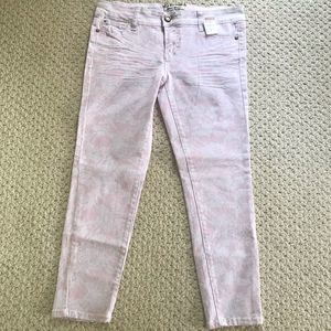 Hot Kiss Floral Crop Jeans Capri Low-Rise